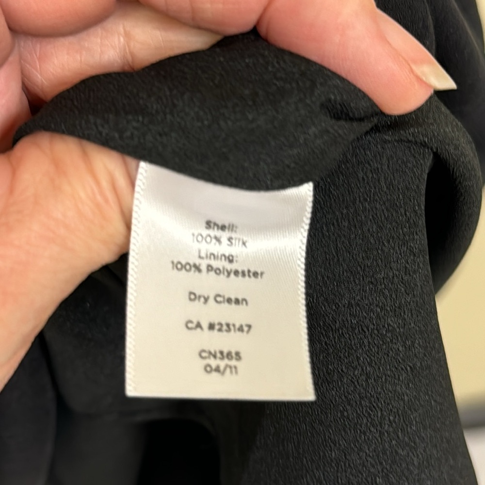 Plus size Talbots silk pleated black skirt - Picture 6 of 8